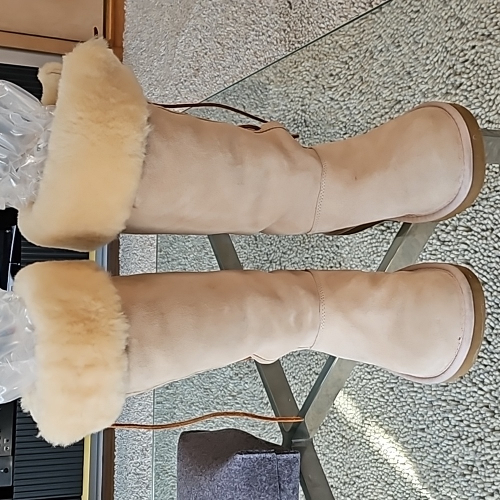 UGG Suede Boots with Shearling Lining